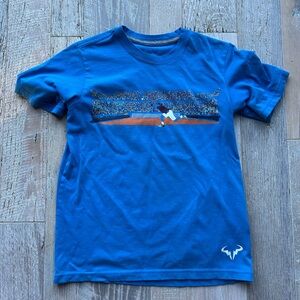 Nike Blue Dri-FIT Tennis Graphic Shirt. Rafa Nadal!